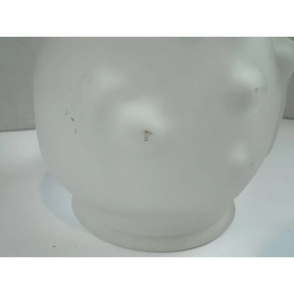 VTG Rare Mosser Satin Frosted White Glass Snowman Fairy Lamp Top #186-CS 1978